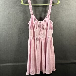 y2k women milkmaid dress medium pink fairy westen coquette dainty feminine